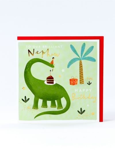 Nephew Brilliant Dinosaur Birthday Card